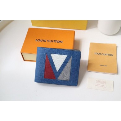 Fake Louis Vuitton MULTIPLE WALLET M30799 blue JK50Sq37