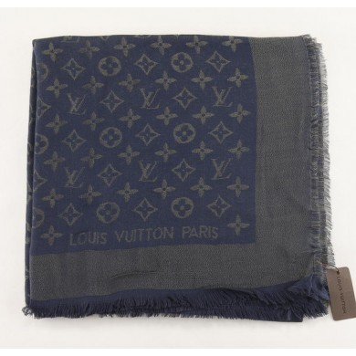 Louis Vuitton Scarves Cotton LV6724B Navy blue JK3819Xw85