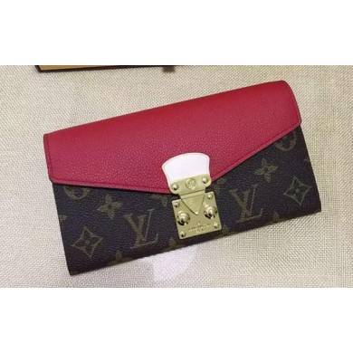 Replica Fashion Louis Vuitton Monogram Canvas PALLAS WALLET M58413 Red JK602yI43