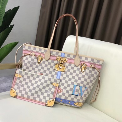 Replica Louis Vuitton Damier Azur Canvas original neverfull mm B40156 JK2018BB13