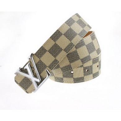 Replica Louis Vuitton Damier Damier Azur Canvas Belt LV2067 Silver JK2882sA83