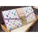 Imitation Louis Vuitton Monogram Multicolore PALLAS WALLET M58289 White JK622VO34