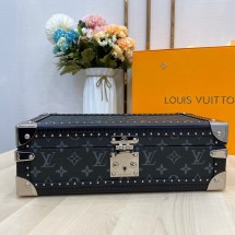 Copy 1:1 Louis Vuitton Monogram Canvas Watches Box 40664 Black JK589xD64