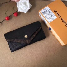 Louis Vuitton CRUISE 2017 DOUBLE V WALLET M64317 Black JK502zd34