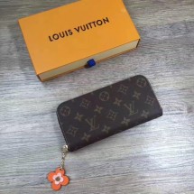 Louis Vuitton Monogram Canvas CLEMENCE WALLET M64201 Orange JK512CC86