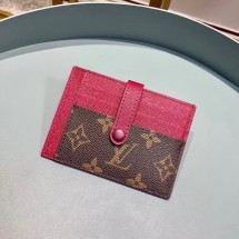 Replica Louis Vuitton Monogram Canvas Card Holder M61730 Purple JK271CQ60