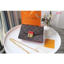 Knockoff AAAAA Louis Vuitton Monogram Canvas Original Chain bag M60357 red JK835Jc39