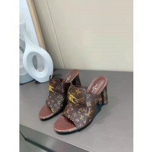 Louis Vuitton Monogram Canvas 7CM Or 10CM heels Slipper LV23017 JK1793rh54