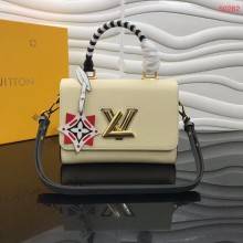 Replica Louis vuitton original CRAFTY TWIST tote bag M56780 cream JK748XB19