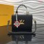 Louis vuitton original CRAFTY TWIST tote bag M56780 black JK749cP15