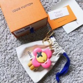 Imitation Louis vuitton VIVIENNE BAG CHARM AND KEY HOLDER M63077 pink JK1564Ug88