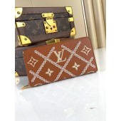 Louis Vuitton ZIPPY leather WALLET M81141 brown JK37FT35