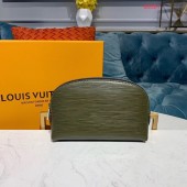 Replica Louis vuitton original Epi Leather COSMETIC POUCH PM M52030 Khaki JK1143Xe44